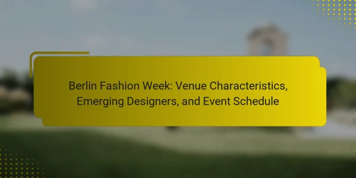 Berlin Fashion Week: Venue Characteristics, Emerging Designers, and Event Schedule