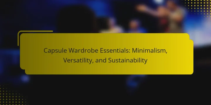 Capsule Wardrobe Essentials: Minimalism, Versatility, and Sustainability