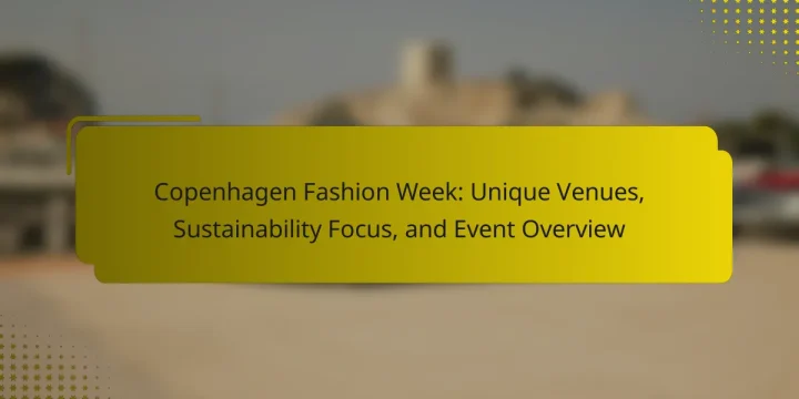 Copenhagen Fashion Week: Unique Venues, Sustainability Focus, and Event Overview