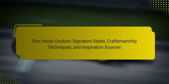 Dior Haute Couture: Signature Styles, Craftsmanship Techniques, and Inspiration Sources