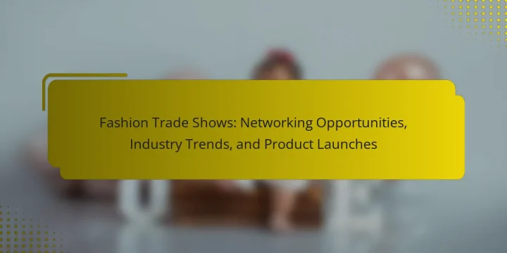 Fashion Trade Shows: Networking Opportunities, Industry Trends, and Product Launches