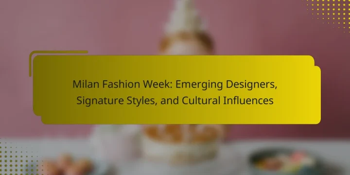 Milan Fashion Week: Emerging Designers, Signature Styles, and Cultural Influences