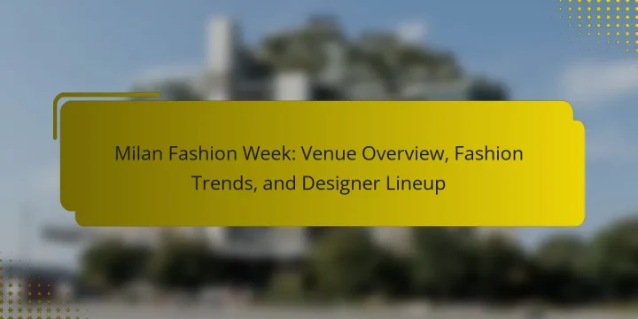 Milan Fashion Week: Venue Overview, Fashion Trends, and Designer Lineup