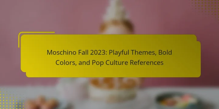 Moschino Fall 2023: Playful Themes, Bold Colors, and Pop Culture References
