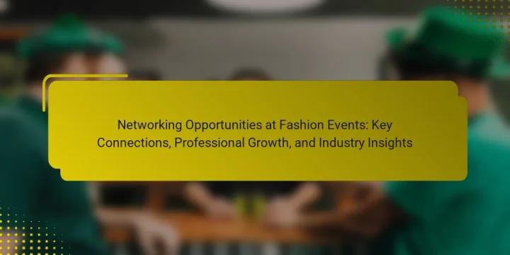 Networking Opportunities at Fashion Events: Key Connections, Professional Growth, and Industry Insights