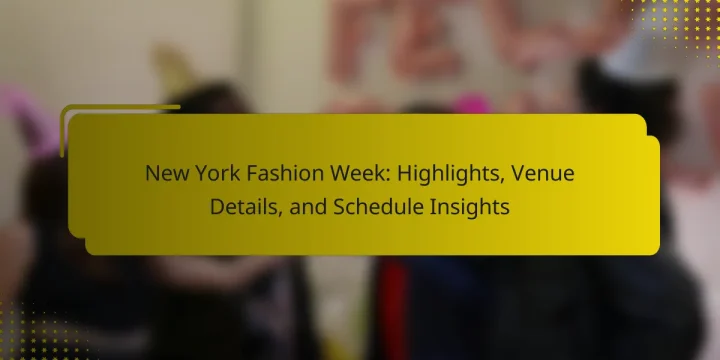 New York Fashion Week: Highlights, Venue Details, and Schedule Insights