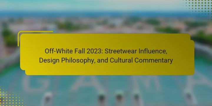 Off-White Fall 2023: Streetwear Influence, Design Philosophy, and Cultural Commentary
