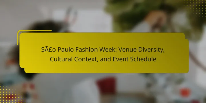 São Paulo Fashion Week: Venue Diversity, Cultural Context, and Event Schedule