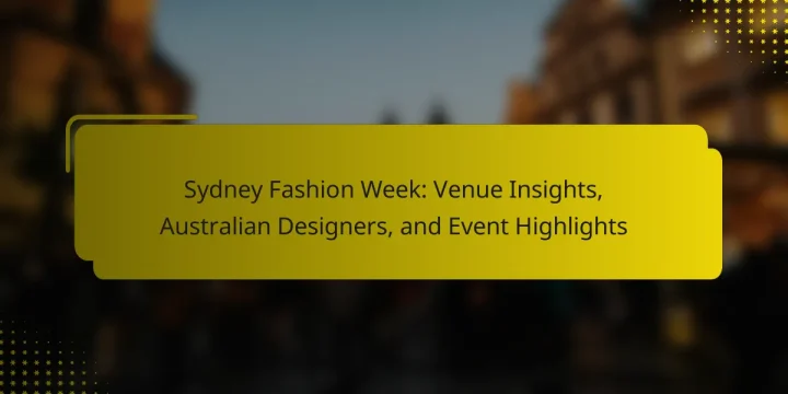 Sydney Fashion Week: Venue Insights, Australian Designers, and Event Highlights