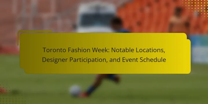 Toronto Fashion Week: Notable Locations, Designer Participation, and Event Schedule