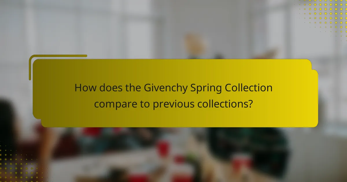 How does the Givenchy Spring Collection compare to previous collections?