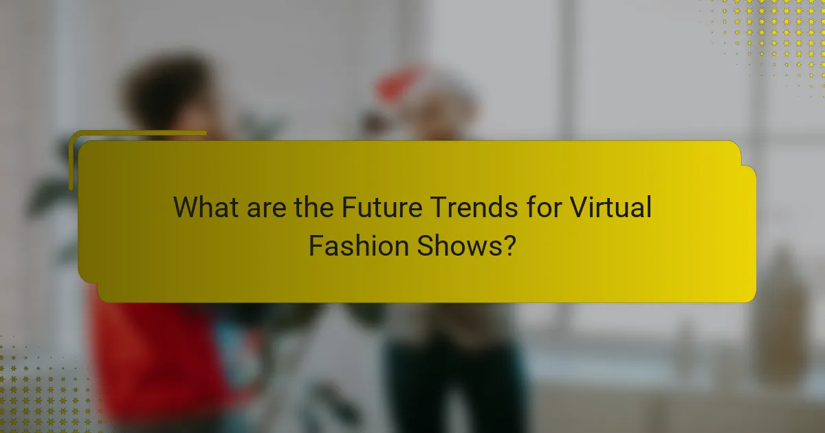 What are the Future Trends for Virtual Fashion Shows?