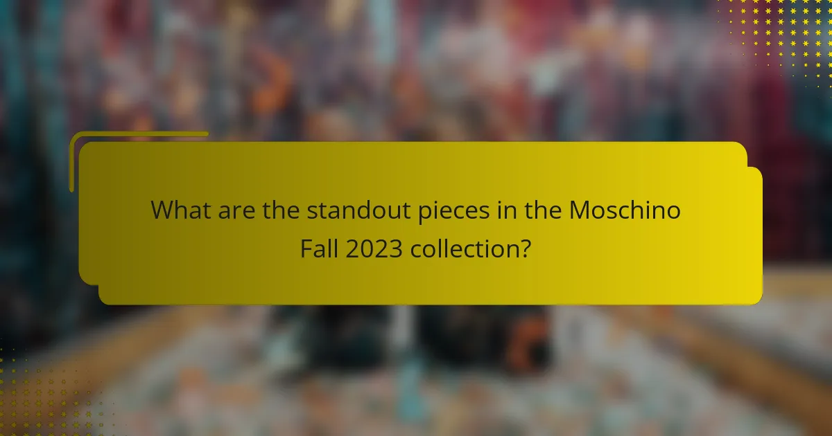 What are the standout pieces in the Moschino Fall 2023 collection?