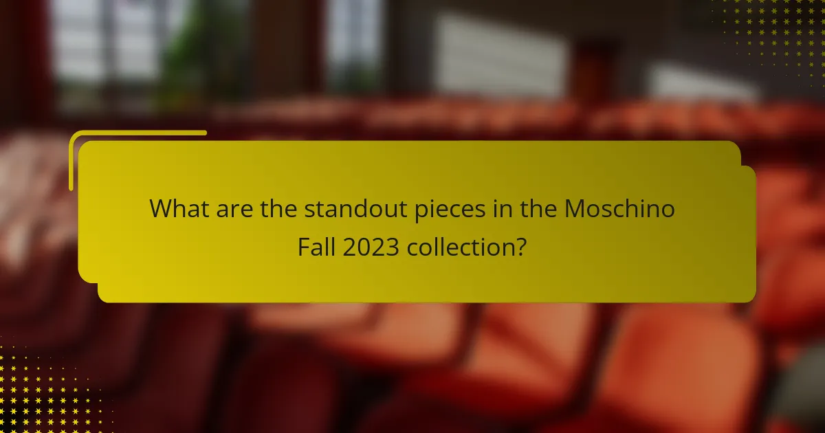 What are the standout pieces in the Moschino Fall 2023 collection?