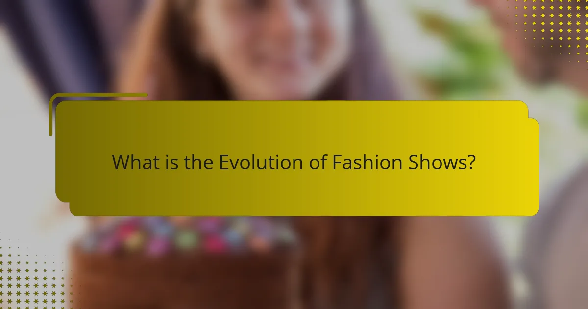 What is the Evolution of Fashion Shows?